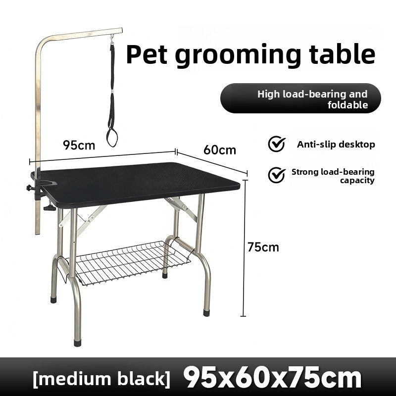 Foldable Pet Grooming Table with Adjustable Height