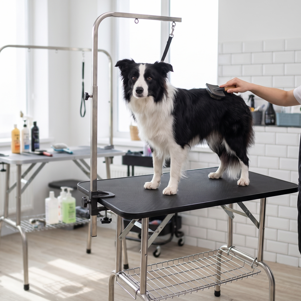 Foldable Pet Grooming Table with Adjustable Height